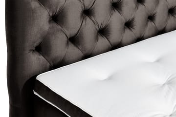 Ella Sängpaket 160x200 cm Djuphäftad Gavel - Mörkgrå/Sammet - Möbler - Säng - Kontinentalsäng