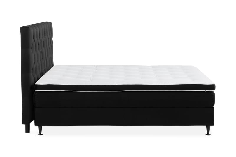 Ella Sängpaket 160x200 cm Djuphäftad Gavel - Svart - Möbler - Säng - Kontinentalsäng