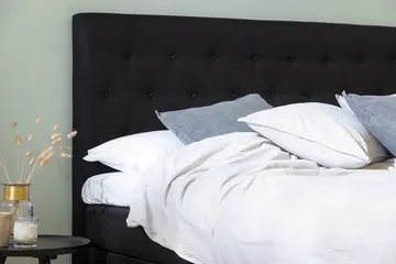 Ella Sängpaket 160x200 cm Knapp Gavel - Svart - Möbler - Säng - Kontinentalsäng