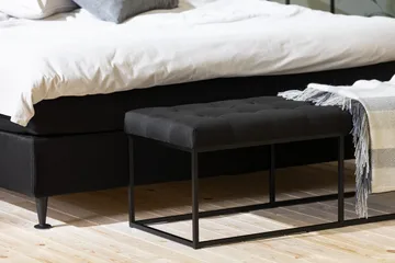 Ella Sängpaket 160x200 cm Rutig Gavel - Svart - Möbler - Säng - Kontinentalsäng