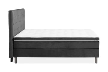 Ella Sängpaket 180x200 cm Knapp Gavel - Mörkgrå/Sammet - Möbler - Säng - Kontinentalsäng