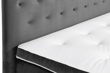 Ella Sängpaket 180x200 cm Knapp Gavel - Mörkgrå/Sammet - Möbler - Säng - Kontinentalsäng