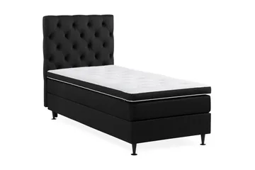Ella Sängpaket 90x200 cm Djuphäftad Gavel - Svart - Möbler - Säng - Enkelsäng