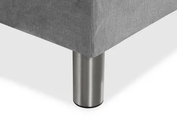 Ella Sängpaket 90x200 cm Knapp Gavel - Ljusgrå/Sammet - Möbler - Säng - Enkelsäng