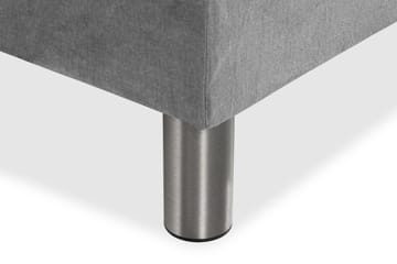 Ella Sängpaket 90x200 cm Knapp Gavel - Ljusgrå/Sammet - Möbler - Säng - Enkelsäng