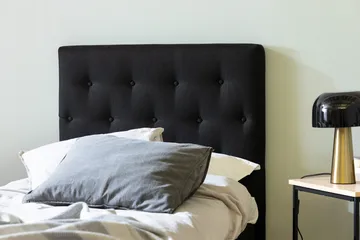 Ella Sängpaket 90x200 cm Knapp Gavel - Svart - Möbler - Säng - Enkelsäng