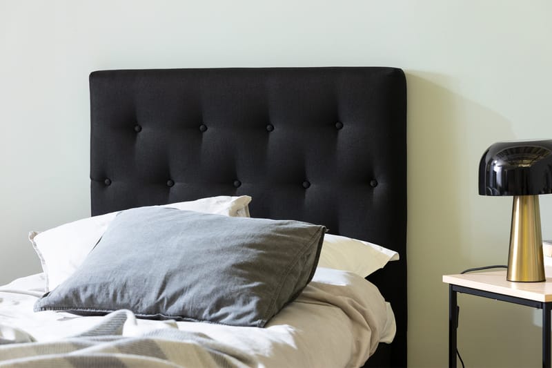 Ella Sängpaket 90x200 cm Knapp Gavel - Svart - Möbler - Säng - Enkelsäng