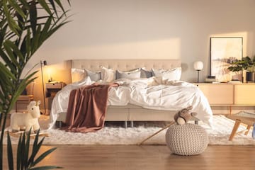 Familjesäng Rebeca 240x200 cm - (+Fler val) Beige - Möbler - Säng - Kontinentalsäng