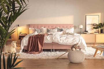 Familjesäng Rebeca 240x210 cm - (+Fler val) Rosa - Möbler - Säng - Kontinentalsäng
