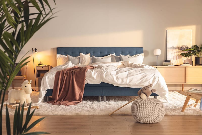 Familjesäng Sängpaket Rebeca 240x200 cm - (+Fler val) Mörkblå - Möbler - Säng - Kontinentalsäng