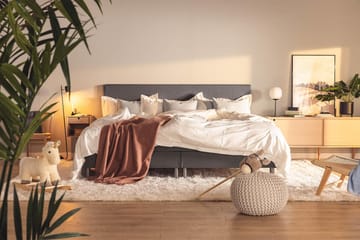 Familjesäng Sängpaket Rebeca 240x210 cm - (+Fler val) Mörkgrå - Möbler - Säng - Kontinentalsäng