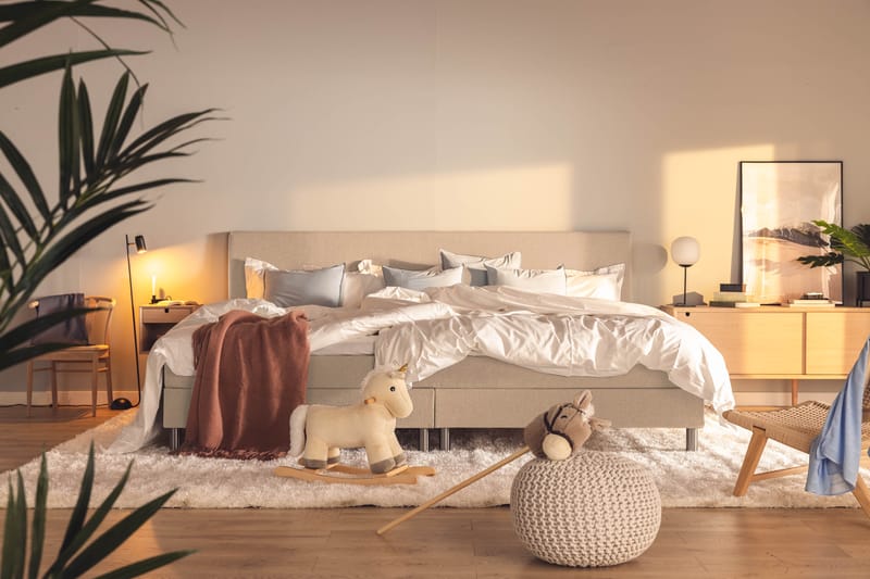 Familjesäng Sängpaket Rebeca 280x200 cm - (+Fler val) Beige - Möbler - Säng - Kontinentalsäng