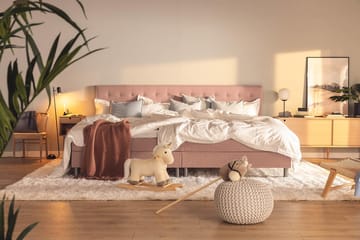 Familjesäng Sängpaket Rebeca 280x200 cm - (+Fler val) Rosa - Möbler - Säng - Kontinentalsäng