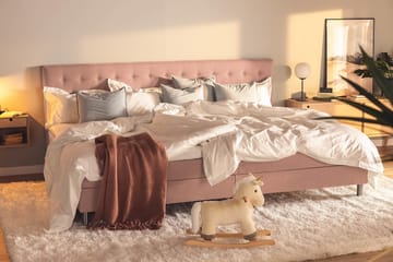 Familjesäng Sängpaket Rebeca 280x200 cm - (+Fler val) Rosa - Möbler - Säng - Kontinentalsäng