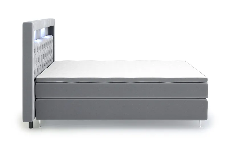 Faylor Lyx Velvet Sängpaket 180x200 - Ljusgrå - Möbler - Säng - Kontinentalsäng