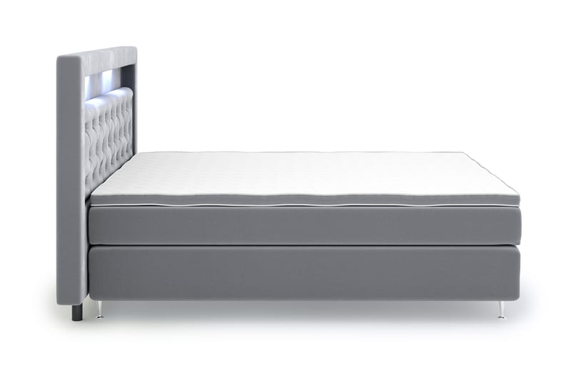 Faylor Lyx Velvet Sängpaket 180x200 - Ljusgrå - Möbler - Säng - Kontinentalsäng