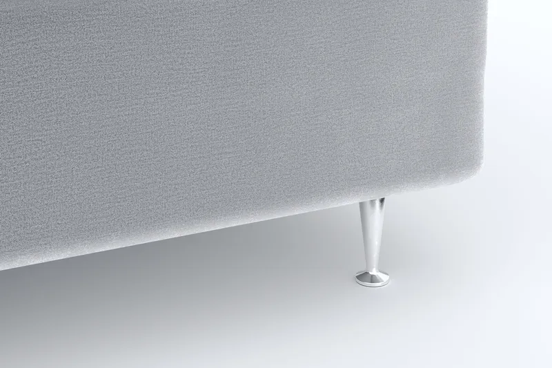 Faylor Lyx Velvet Sängpaket 180x200 - Ljusgrå - Möbler - Säng - Kontinentalsäng