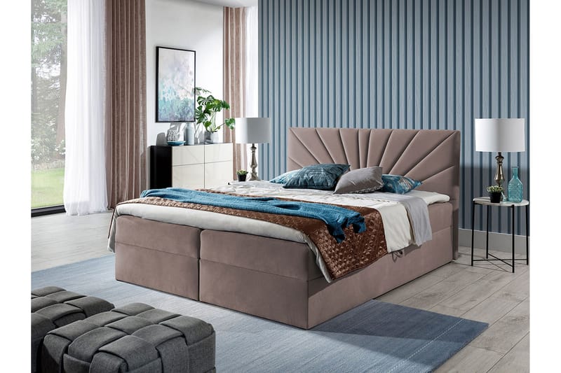 Frusci Kontinentalsäng 160x200 + Bäddmadrass - Möbler - Säng - Kontinentalsäng