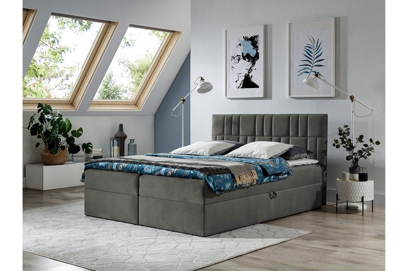 Frusci Kontinentalsäng 160x200 + Bäddmadrass - Möbler - Säng - Kontinentalsäng