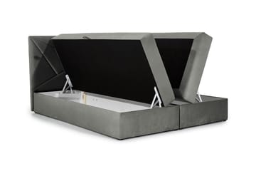 Frusci Sängpaket – Kontinentalsäng 120x200 cm med Sänggavel + Bäddmadrass med Fasthetsgrad Medium - Grå - Möbler - Säng - Kontinentalsäng