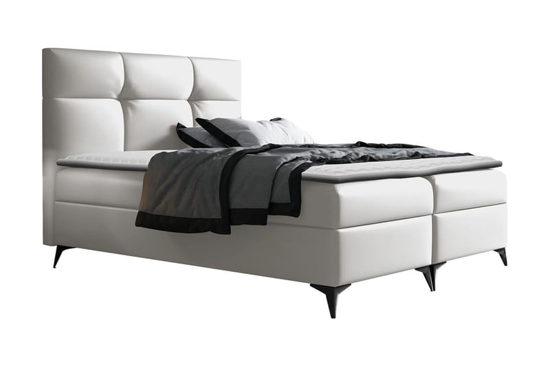 Galtebol Kontinentalsäng 140x200 cm LED-belysning, Vit