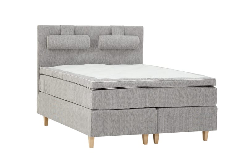 Grand Kontinentalsäng 160x200Latexkärna, Ljusgrå