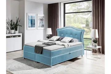 Hestra Kontinentalsäng 120x200 cm LED-belysning - Blå - Möbler - Säng - Kontinentalsäng