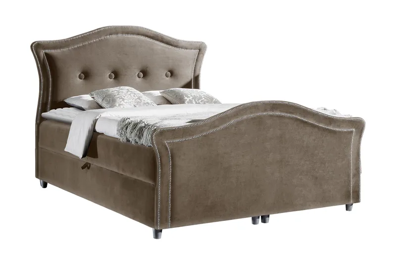 Hestra Lux Kontinentalsäng 120x200 cm LED-belysning - Brun - Möbler - Säng - Kontinentalsäng