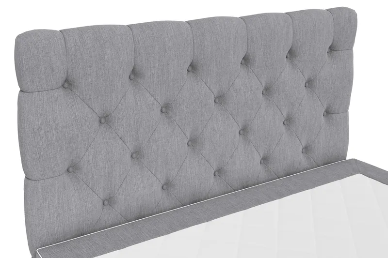HVILA Lyx Kontinentalsäng 120x200 - Ljusgrå - Möbler - Säng - Kontinentalsäng