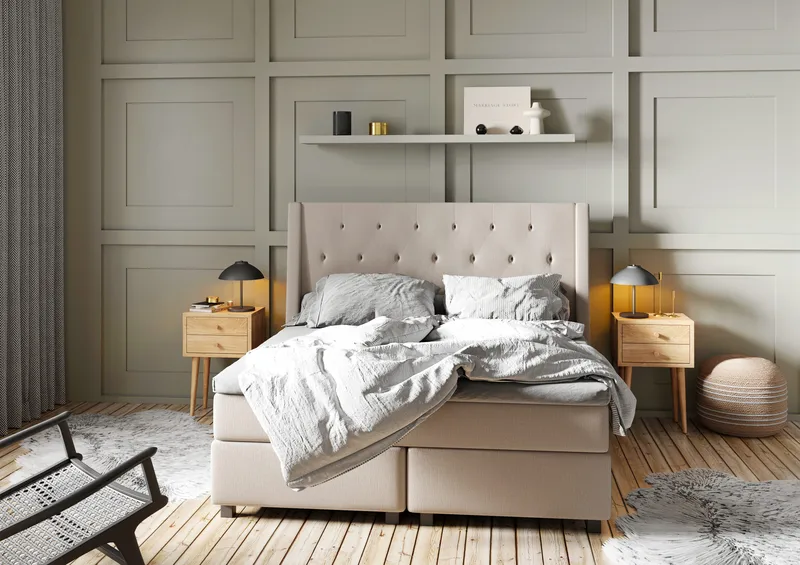 Imperia Kontinentalsäng 210x210 cm - Beige - Möbler - Säng - Kontinentalsäng