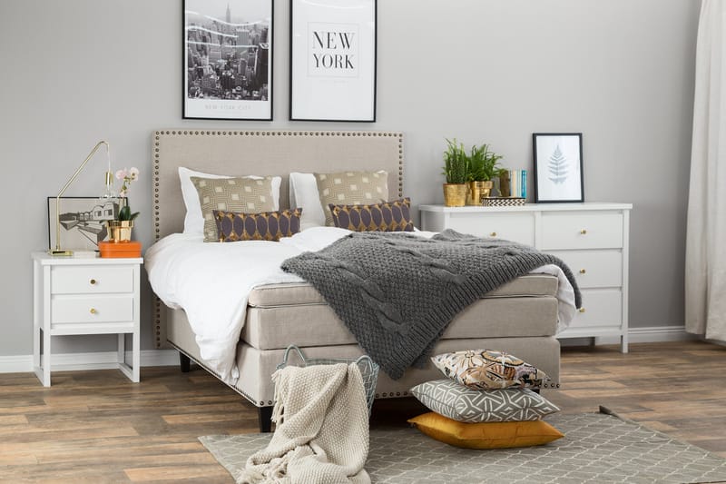 Jolie Komplett Sängpaket 140x200 - Beige - Möbler - Säng - Kontinentalsäng