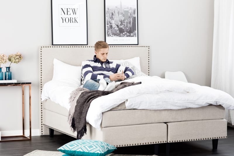 Jolie Komplett Sängpaket 160x200 - Beige - Möbler - Säng - Kontinentalsäng