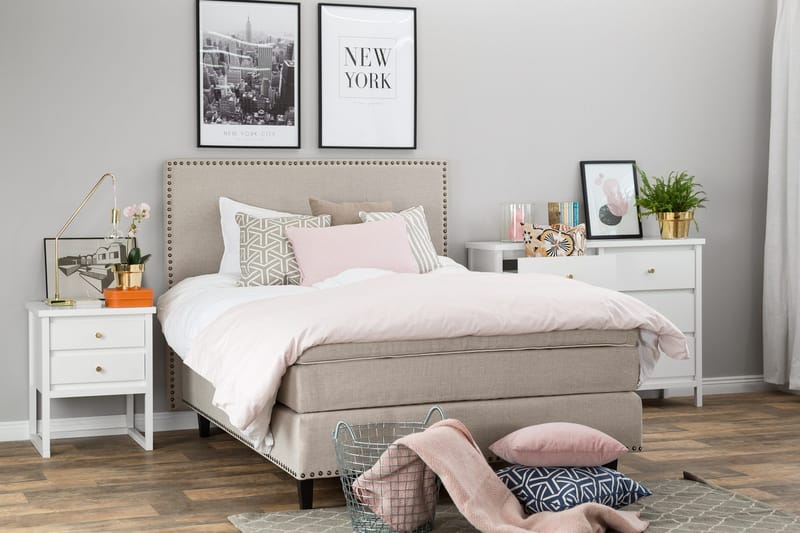 Jolie Kontinentalsäng 140 - Beige - Möbler - Säng - Kontinentalsäng