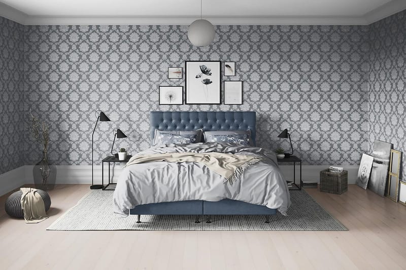 Joluma Sängpaket Fast 180x200 cm - (+Fler val) 180x200 cm Mörkblå - Möbler - Säng - Enkelsäng