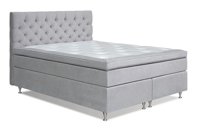 Joluma Sängpaket Fast/Medium 160x200 cm - (+Fler val) 160x200 cm Ljusgrå - Möbler - Säng - Kontinentalsäng