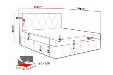 Kintore Kontinentalsäng 160x200 cm - Möbler - Säng - Kontinentalsäng
