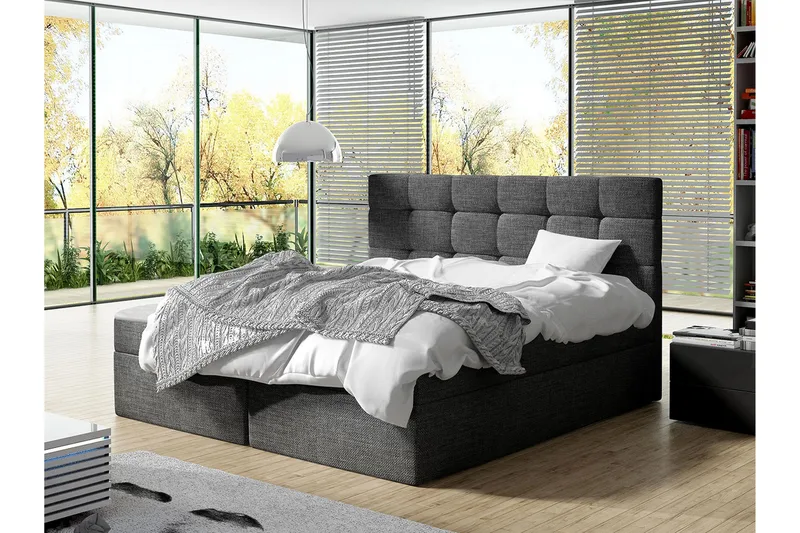 Kleiv Kontinentalsäng 160x200cm, Mörkgrå