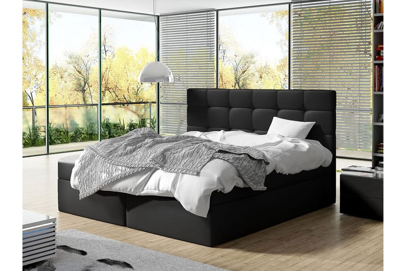 Kleiv Kontinentalsäng 160x200cm  Svart - Svart - Möbler - Säng - Kontinentalsäng