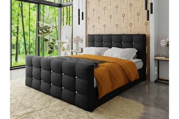 Kleos Kontinentalsäng 140x200cm med Sänggavel - Mörkgrå - Möbler - Säng - Kontinentalsäng