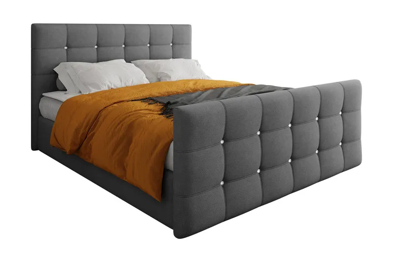 Kleos Kontinentalsäng 160x200cm med Sänggavel  Rosa, Rosa