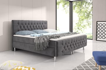 Komplett Sängpaket Alessio Grå/Vit - 160x200 - Möbler - Säng - Kontinentalsäng