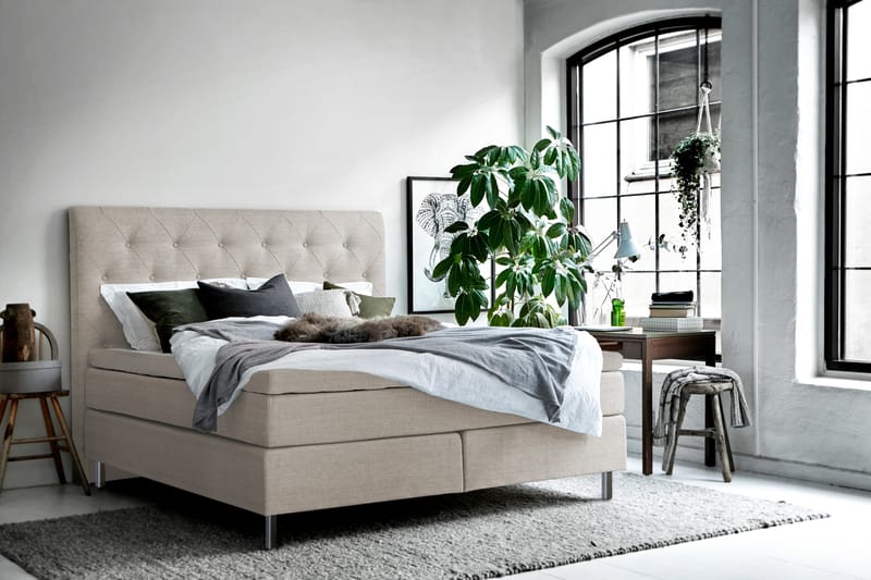 Komplett Sängpaket Angered 140x200 cm - Beige - Möbler - Säng - Kontinentalsäng