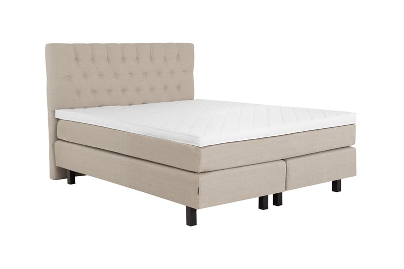 Komplett Sängpaket Bed Deluxe 180x200 cm Beige - Beige - Kontinentalsäng - Dubbelsäng - Komplett sängpaket