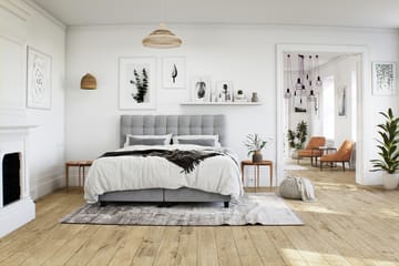 Komplett Sängpaket Boxford med Förvaring 160x200 cm - Ljusgrå (+Fler val) - Möbler - Säng - Kontinentalsäng