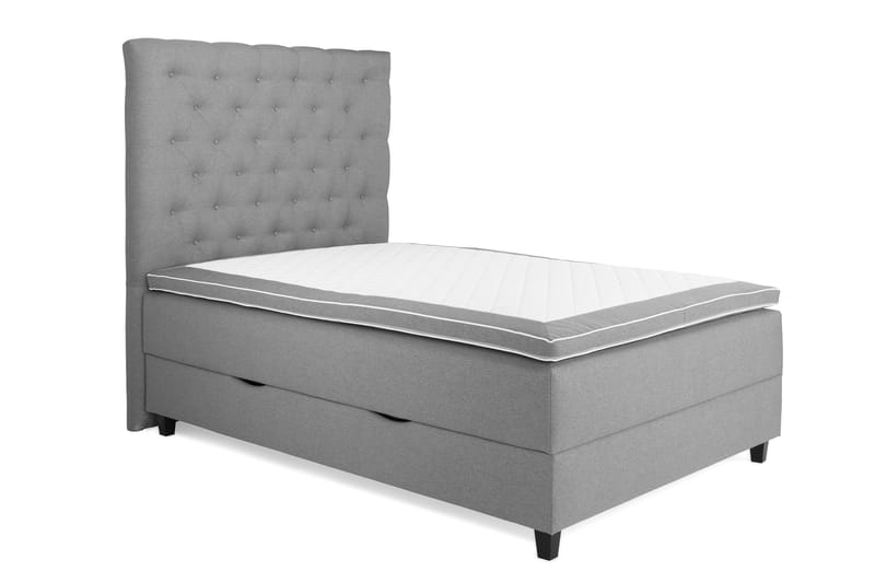 Komplett Sängpaket Boxford Säng med Förvaring 140x200 - Ljusgrå (+Fler val) - Möbler - Säng - Kontinentalsäng