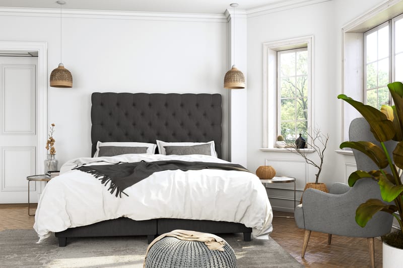 Komplett Sängpaket Boxford Säng med Förvaring 140x200 - Mörkgrå (+Fler val) - Möbler - Säng - Säng med förvaring - Dubbelsäng med förvaring