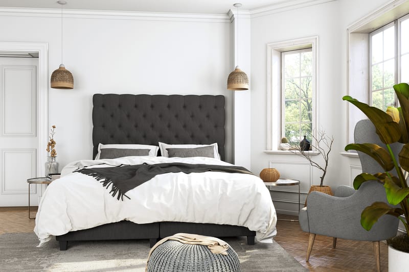 Komplett Sängpaket Boxford Säng med Förvaring 140x200 - Mörkgrå (+Fler val) - Möbler - Säng - Säng med förvaring - Dubbelsäng med förvaring