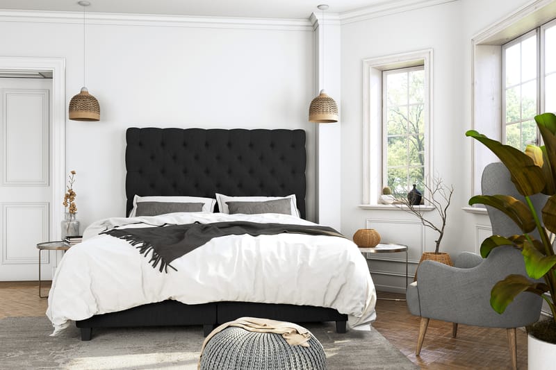 Komplett Sängpaket Boxford Säng med Förvaring 140x200 - Svart (+Fler val) - Möbler - Säng - Säng med förvaring