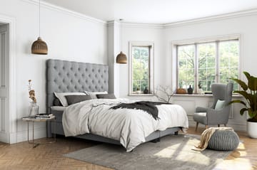 Komplett Sängpaket Boxford Säng med Förvaring 160x200 - Ljusgrå (+Fler val) - Möbler - Säng - Säng med förvaring