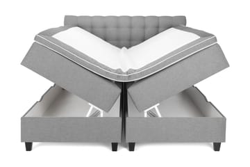 Komplett Sängpaket Boxford Säng med Förvaring 160x200 - Ljusgrå (+Fler val) - Möbler - Säng - Kontinentalsäng